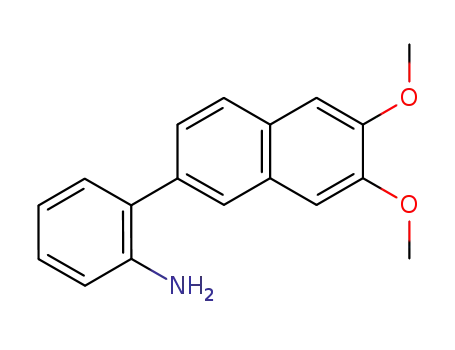 Molecular Structure of 338948-30-4 (Benzenamine, 2-(6,7-dimethoxy-2-naphthalenyl)-)