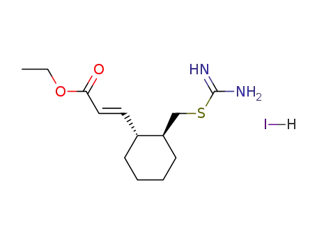 (E)-3-((1R,2S)-2-Carbamimidoylsulfanylmethyl-cyclohexyl)-acrylic acid ethyl ester; hydriodide