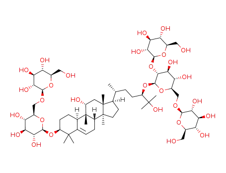 3-O-β-D-glucopyranosyl-(1->6)-β-D-glucopyranosyl (24R)-cucurbit-5-ene-3β,11α,24,25-tetrol 24-O-β-D-glucopyranosyl-(1->2)-[β-D-glucopyranoside-(1->6)]-β-D-glucopyranoside