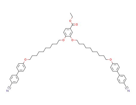 3,4-bis[6-(4'-cyanobiphenyl-4-yloxy)hexyloxy]benzoic acid ethyl ester