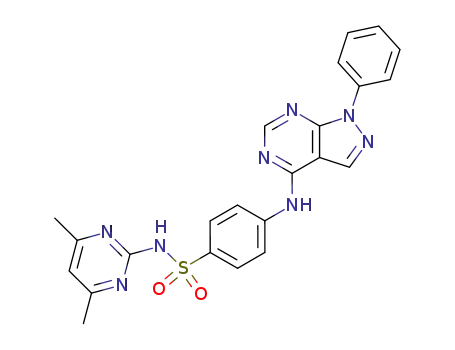 N-(4,6-dimethyl-pyrimidin-2-yl)-4-(1-phenyl-1H-pyrazolo[3,4-d]pyrimidin-4-ylamino)-benzenesulfonamide