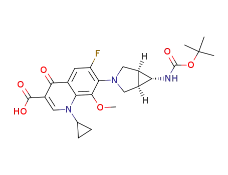 1-cyclopropyl-7-[(1α,5α,6α)-6-[[(1,1-dimethylethoxy)carbonyl]amino]-3-azabicyclo[3.1.0]hex-3-yl]-6-fluoro-1,4-dihydro-8-methoxy-4-oxo-3-quinolinecarboxylic acid