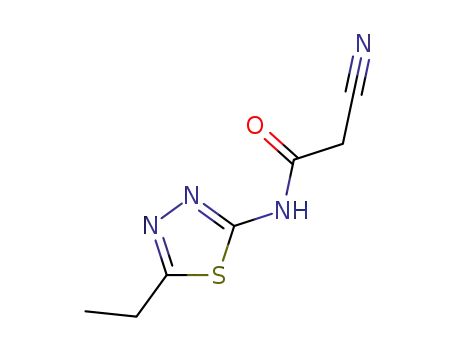 Molecular Structure of 544431-10-9 (Acetamide, 2-cyano-N-(5-ethyl-1,3,4-thiadiazol-2-yl)-)