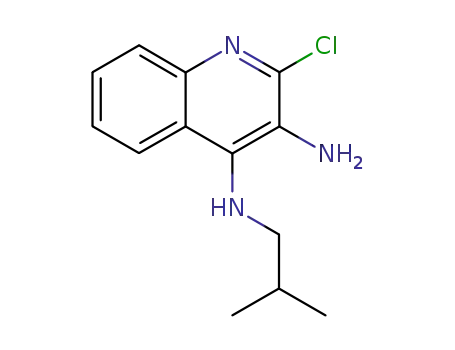 Molecular Structure of 133860-76-1 (2-Chloro-N4-(2-methypropyl)-3,4-quinolinediamine)