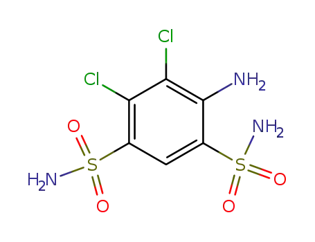 Molecular Structure of 5250-72-6 (4-AMINO-5,6-DICHLOROBENZENE-1,3-DISULFONAMIDE)