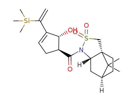 N-(1S)-[1-[(1S,2R)-2-hydroxy-3-(1-trimethylsilylethen-1-yl)-3-cyclopentenyl]carbonyl]bornane-10,2-sultam