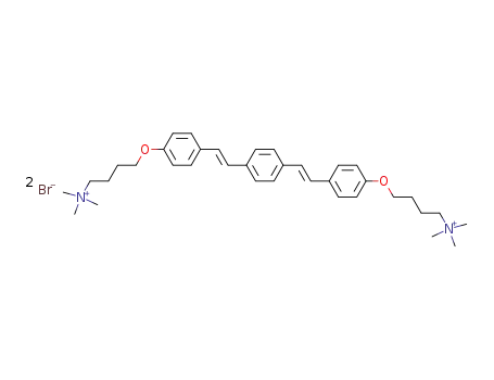 1,4-bis(2-(4-((trimethylammonium)butoxyphenyl))-(E)-1-ethenyl)benzene dibromide