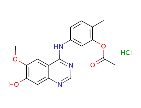 4-(3-acetoxy-4-methylanilino)-7-hydroxy-6-methoxyquinazoline hydrochloride