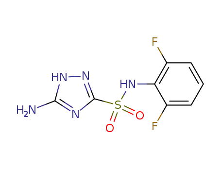 Molecular Structure of 113171-12-3 (1H-1,2,4-Triazole-3-sulfonamide, 5-amino-N-(2,6-difluorophenyl)-)