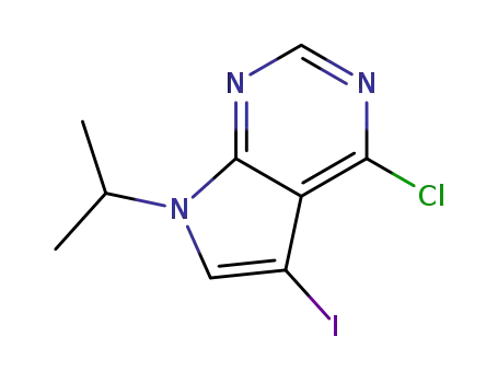 Molecular Structure of 213744-81-1 (4-chloro-5-iodo-7-isopropyl-7H-pyrrolo[2,3-d]pyrimidine)