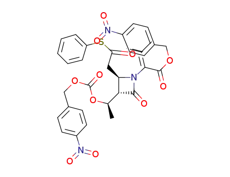 (3S,4R)-1-[2-methyl-1-(p-nitrobenzyloxycarbonyl)prop-1-enyl]-3-[(R)-1-(p-nitrobenzyloxycarbonyloxy)ethyl]-4-[(phenylthio)carbonylmethyl]-2-azetidinone