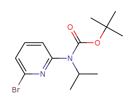Molecular Structure of 884539-05-3 (Carbamic acid, (6-bromo-2-pyridinyl)(1-methylethyl)-, 1,1-dimethylethyl
ester)