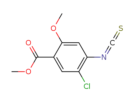 Molecular Structure of 111049-64-0 (Benzoic acid, 5-chloro-4-isothiocyanato-2-methoxy-, methyl ester)