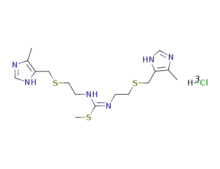 S-methyl-N,N'-bis-[2-((4-methyl-5-imidazolyl)methylthio)ethyl]isothiourea trihydrochloride