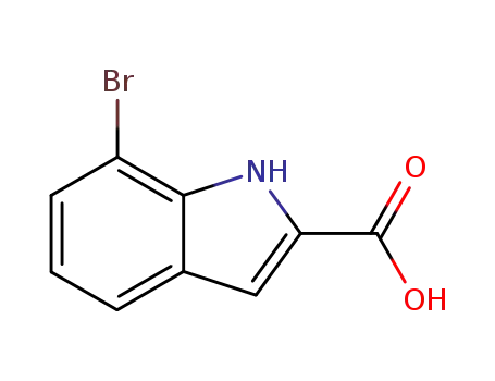 Molecular Structure of 16732-71-1 (7-Bromoindole-2-carboxylic acid)