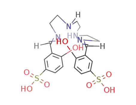 Molecular Structure of 139701-37-4 (Benzenesulfonic acid,
3,3'-(2,5,8,11-tetraazadodeca-1,11-diene-1,12-diyl)bis[4-hydroxy-)