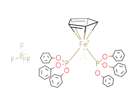 (cyclopentadienyl)(dimethylsulfide)bis(triphenylphosphite)iron(II) tetrafluoroborate