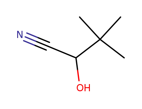 Molecular Structure of 33350-17-3 (2-Hydroxy-3,3-dimethylbutyronitrile)