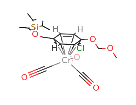 (+)-(S)-η6-(2-chloro-4-triisopropylsiloxymethyl-1-methoxymethoxybenzene)tricarbonylchromium(0)