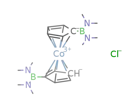 Co(C5H4B(N(CH3)2)2)2(1+)*Cl(1-)=[Co(C5H4B(N(CH3)2)2)2]Cl