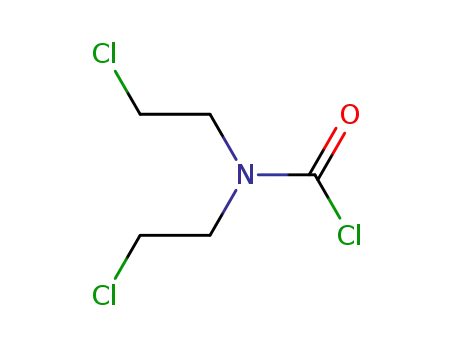 Molecular Structure of 2998-56-3 (N,N-Bis(2-chloroethyl)carbamoyl chloride)