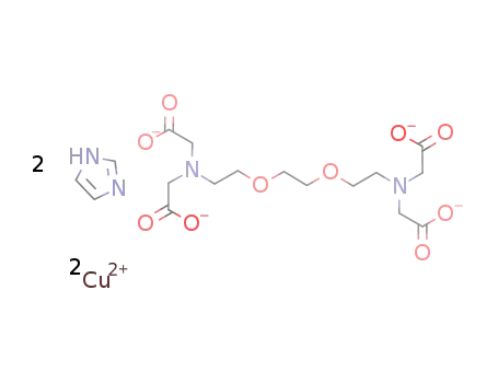 (3,12-bis(carboxylatomethyl)-6,9-dioxa-3,12-diazatetradecanedioate)bis(imidazole)dicopper(II)