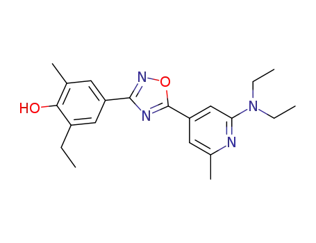 4-(5-(2-(diethylamino)-6-methylpyridin-4-yl)-1,2,4-oxadiazol-3-yl)-2-ethyl-6-methylphenol