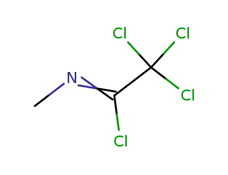 Molecular Structure of 57182-16-8 (Ethanimidoyl chloride, 2,2,2-trichloro-N-methyl-)