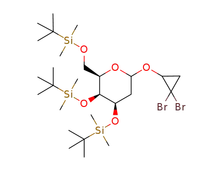 ((2R,3R,6S)-2-((t-butyldimethylsilyloxy)methyl)-6-(2,2-dibromocyclopropoxy)tetrahydro-2H-pyran-3,4-diyl)bis(oxy)bis(t-butyldimethylsilane)
