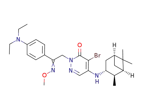 4-bromo-2-{2-[4-(diethylamino)phenyl]-2-(methoxyimino)ethyl}-5-[(1R,2R,3R,5S)-2,6,6-trimethylbicyclo[3.1.1]hept-3-ylamino]pyridazin-3(2H)-one