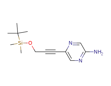 2-amino-5-(3-(tert-butyldimethylsilyloxy)prop-1-ynyl)pyrazine