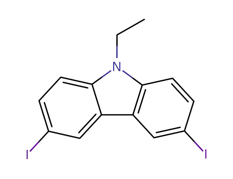 Molecular Structure of 57103-07-8 (9-ETHYL-3,6-DIIODO-9H-CARBAZOLE)