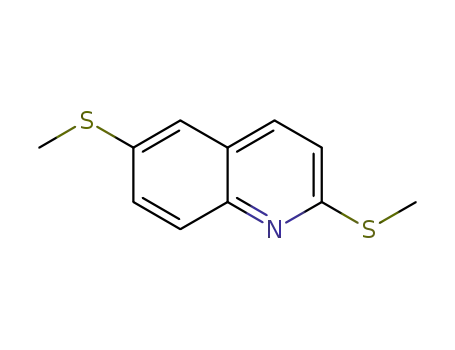 Molecular Structure of 54002-20-9 (Quinoline, 2,6-bis(methylthio)-)