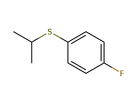 Molecular Structure of 702-13-6 (1-fluoro-4-(propan-2-ylsulfanyl)benzene)