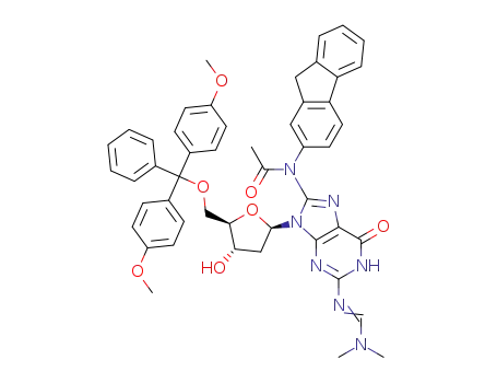 8-[acetyl(2-fluorenyl)amino]-5'-O-dimethoxytrityl-N2-[(dimethylamino)methylene]-2'-deoxyguanosine