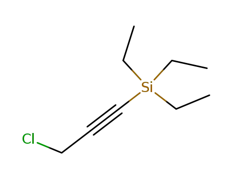 Molecular Structure of 17889-26-8 (Silane, (3-chloro-1-propynyl)triethyl-)