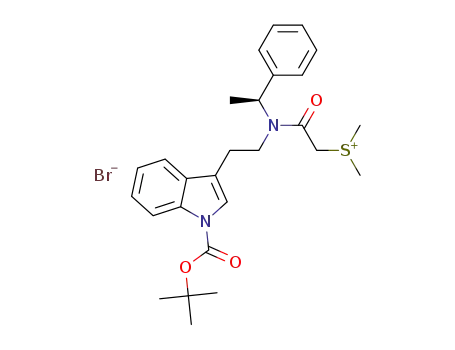 (S)-(2-((2-(1-(tert-butoxycarbonyl)-1H-indol-3-yl)ethyl)(1-phenylethyl)amino)-2-oxoethyl)dimethylsulfonium bromide