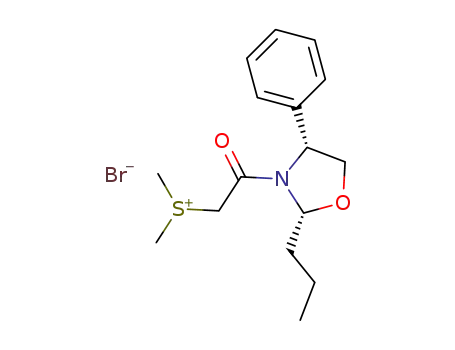 (-)-dimethyl(2-oxo-2-((2R,4R)-4-phenyl-2-propyloxazolidin-3-yl)ethyl)sulfonium bromide