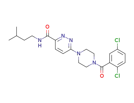 6-[4-(2,5-dichlorobenzoyl)piperazin-1-yl]pyridazine-3-carboxylic acid (3-methylbutyl)amide