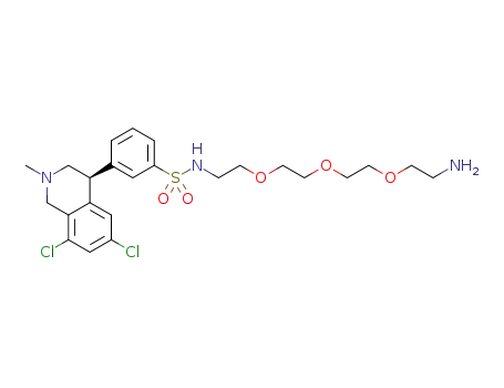 (5)-N-(2-(2-(2-(2-aminoethoxy)ethoxy)ethoxy)ethyl)-3-(6,8-dichloro-2-methyl-1,2,3,4-tetrahydroisoquinolin-4-yl)benzenesulfonamide