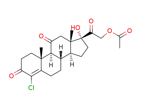 Molecular Structure of 28444-83-9 (4-chloro-17-hydroxy-3,11,20-trioxopregn-4-en-21-yl acetate)