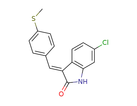 (E)-3-(4-(methylthio)benzylidene)-6-chloroindolin-2-one
