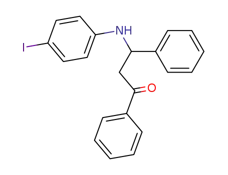 Molecular Structure of 94871-48-4 (1-Propanone, 3-[(4-iodophenyl)amino]-1,3-diphenyl-)