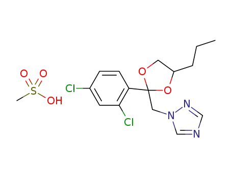 1-[2-(2,4-dichlorophenyl)-4-propyl-1,3-dioxolan-2-ylmethyl]-1H-1,2,4-triazol-4-ium methanesulfonate