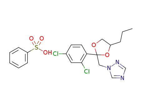 1-[2-(2,4-dichlorophenyl)-4-propyl-1,3-dioxolan-2-ylmethyl]-1H-1,2,4-triazol-4-ium benzenesulfonate
