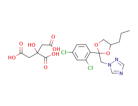 1-[2-(2,4-dichlorophenyl)-4-propyl-1,3-dioxolan-2-ylmethyl]-1H-1,2,4-triazol-4-ium dihydrogen citrate