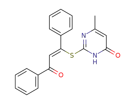 6-methyl-2-{[(Z)-3-oxo-1,3-diphenyl-1-propenyl]sulfanyl}-4(3H)-pyrimidinone