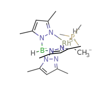 (tris(3,5-dimethylpyrazolyl)borate)Rh(PMe3)(CH3)H