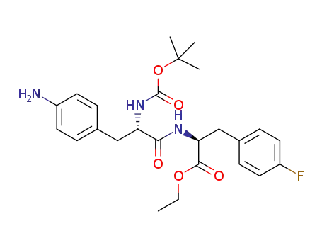 ethyl (2S)-2-[[(2S)-3-(4-aminophenyl)-2-(tert-butoxycarbonylamino)propanoyl]amino]-3-(4-fluorophenyl)propanoate