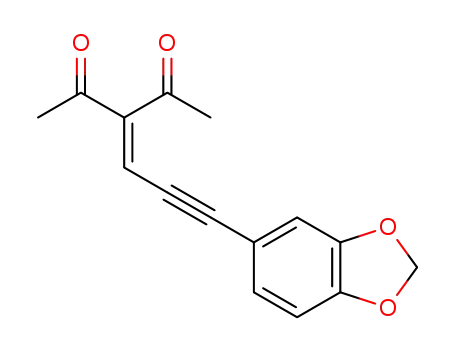 3-(3-(benzo[d][1,3]dioxol-5-yl)prop-2-yn-1-ylidene)pentane-2,4-dione